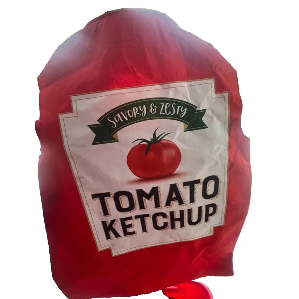 Tomato Ketchup Costume Adult OS Condiment Halloween Oversized